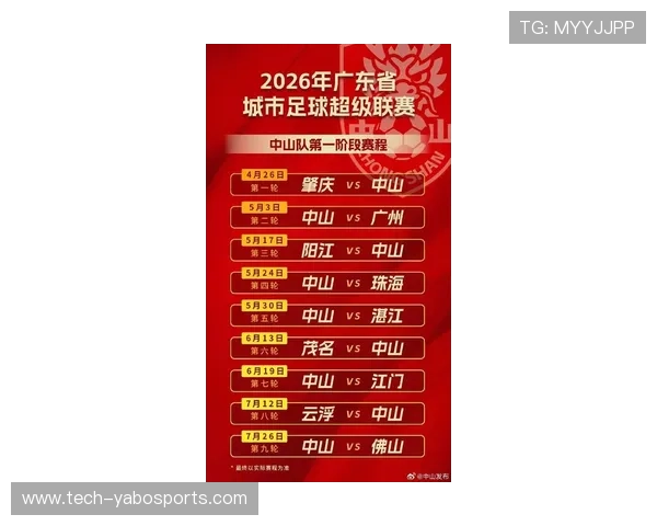 广东超级联赛全赛程及重点比赛时间详细安排解析